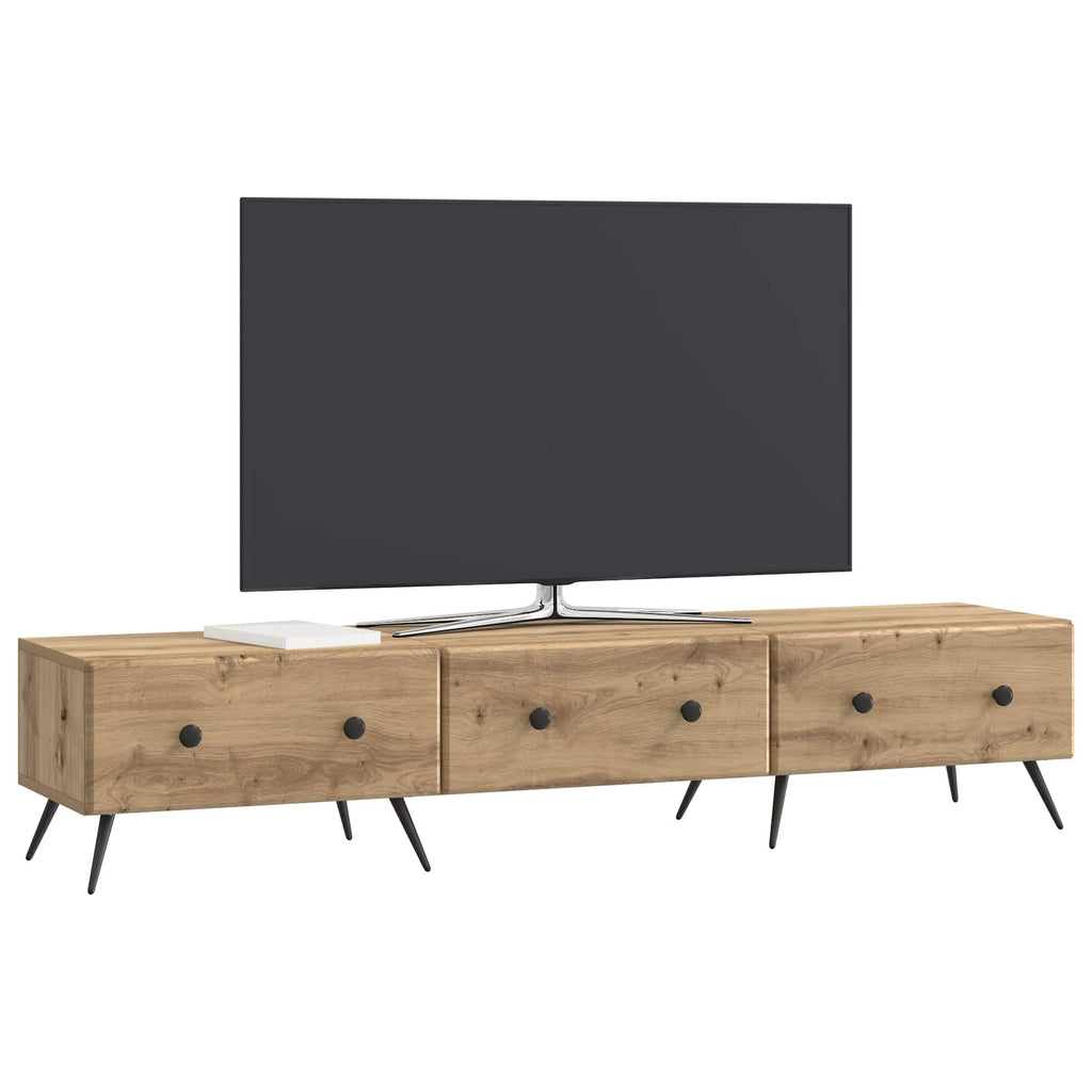 vidaXL Szafka pod telewizor z szufladą Dąb artisan 147 x 34,5 x 30 cm