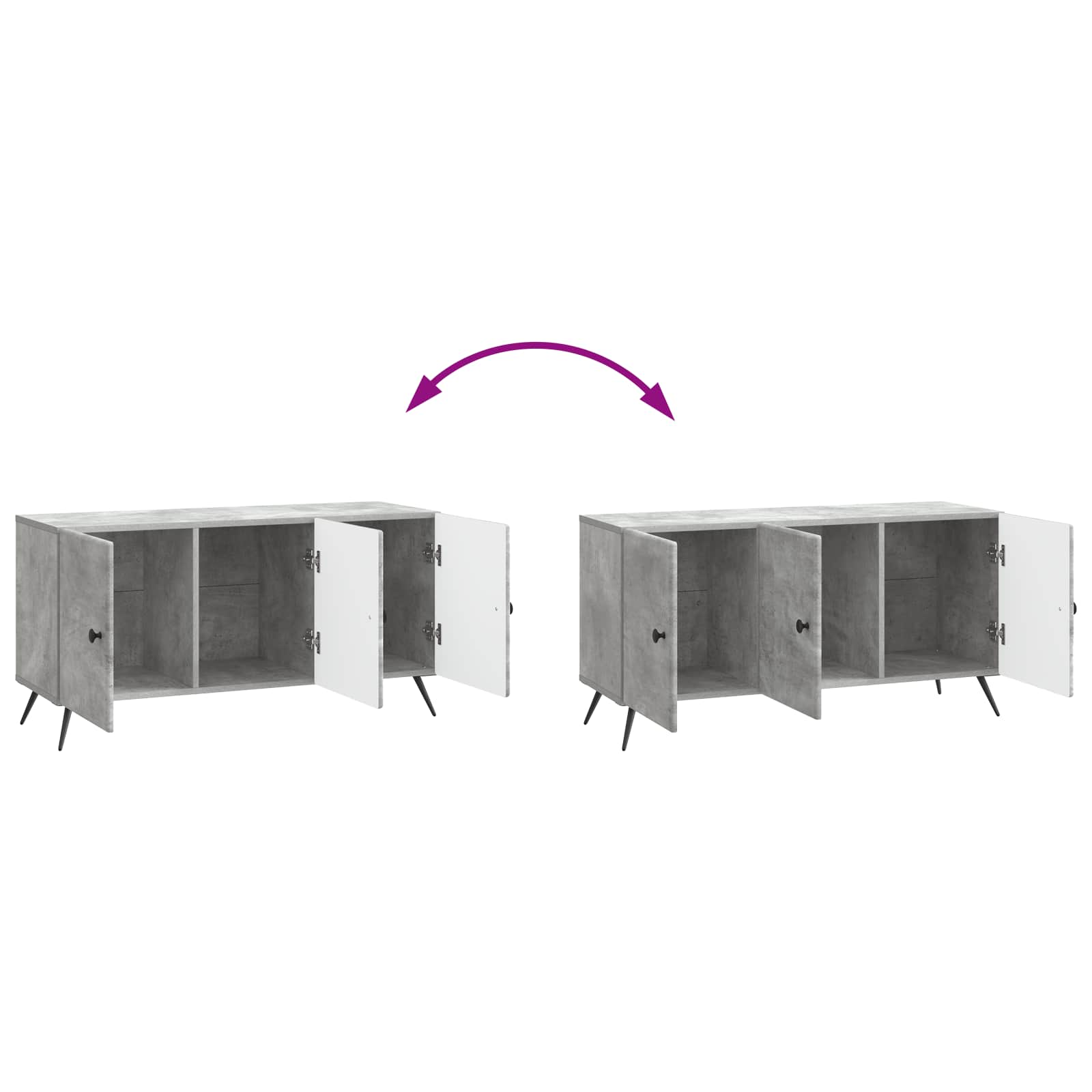 vidaXL Szafka pod telewizor Betonowy szary 99 x 34,5 x 50 cm