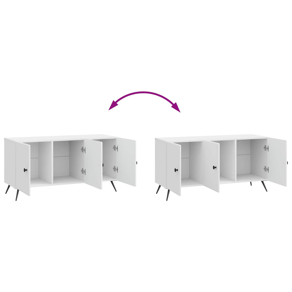 vidaXL Szafka pod telewizor Biały wysoki połysk 99 x 34,5 x 50 cm