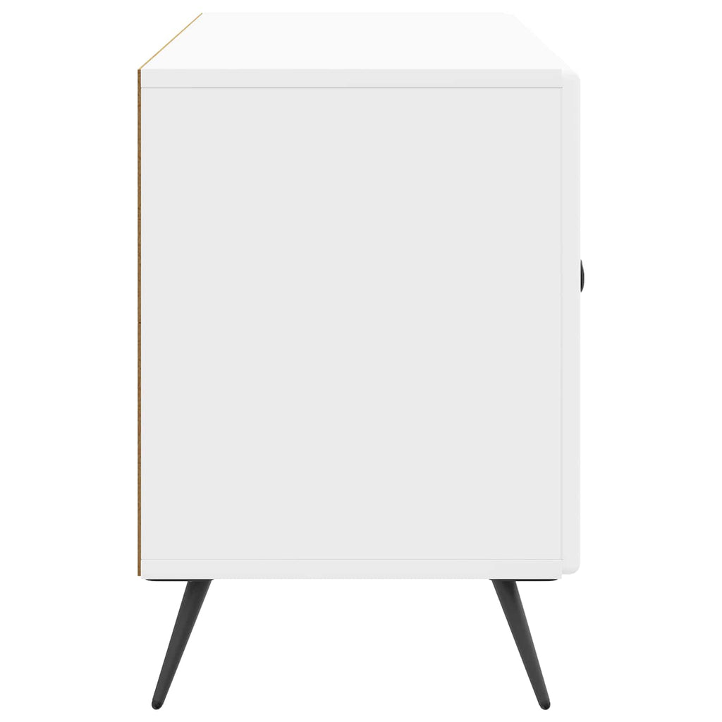 vidaXL Szafka pod telewizor Biały wysoki połysk 99 x 34,5 x 50 cm