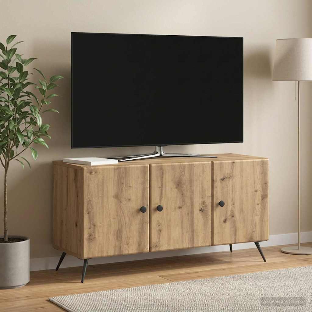vidaXL Szafka pod telewizor 99 x 34,5 x 50 cm Dąb artisan