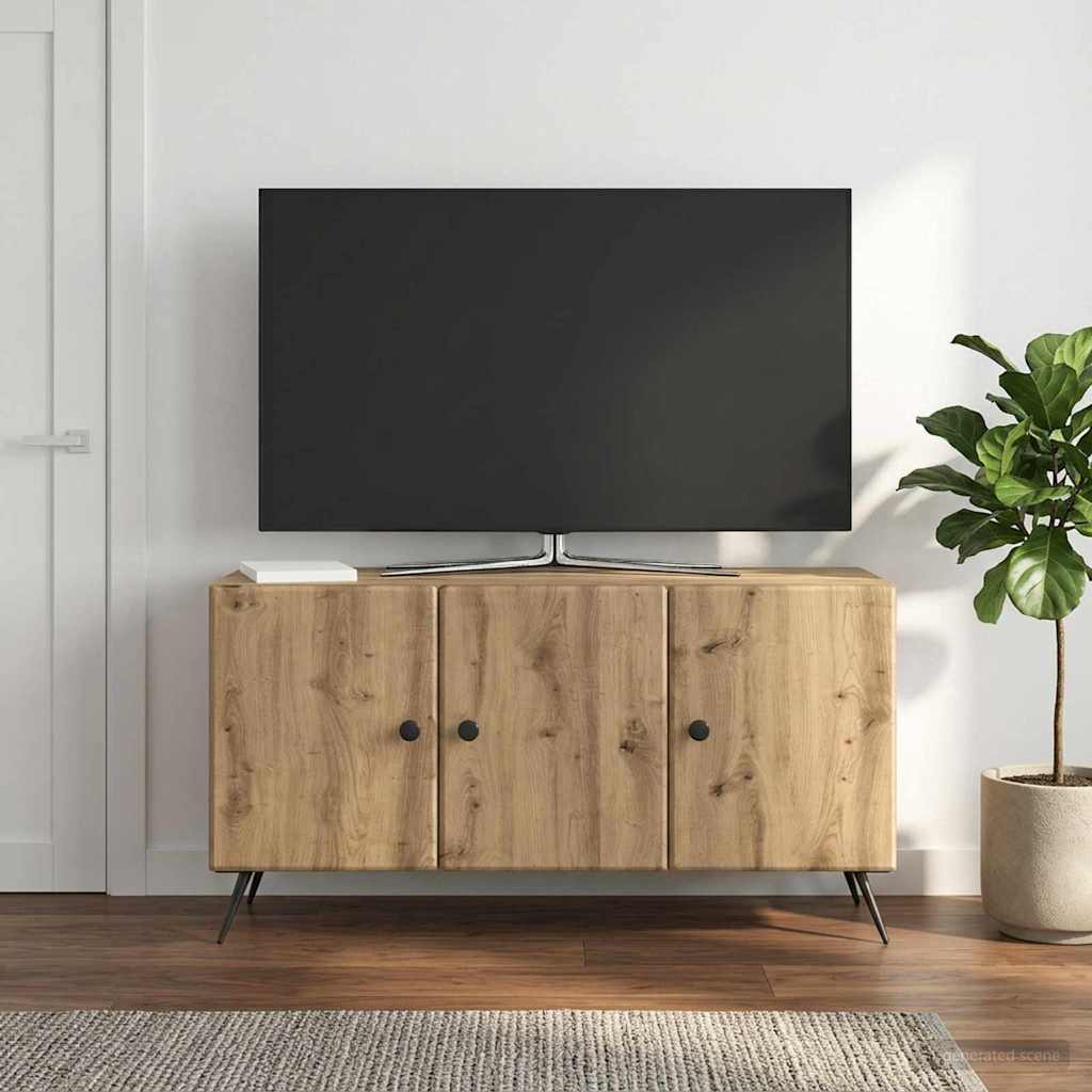 vidaXL Szafka pod telewizor 99 x 34,5 x 50 cm Dąb artisan
