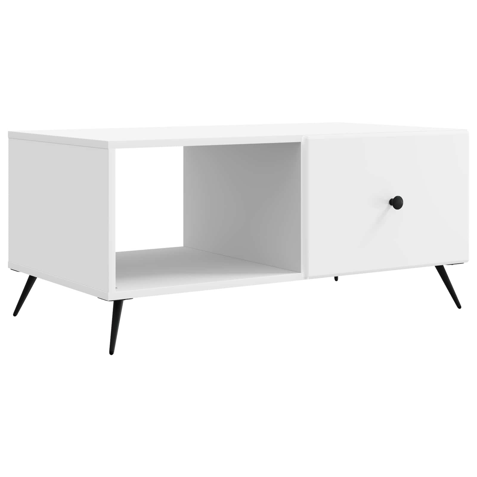 vidaXL Stolik kawowy Biały 90 x 50 x 40 cm Drewno inżynieryjne