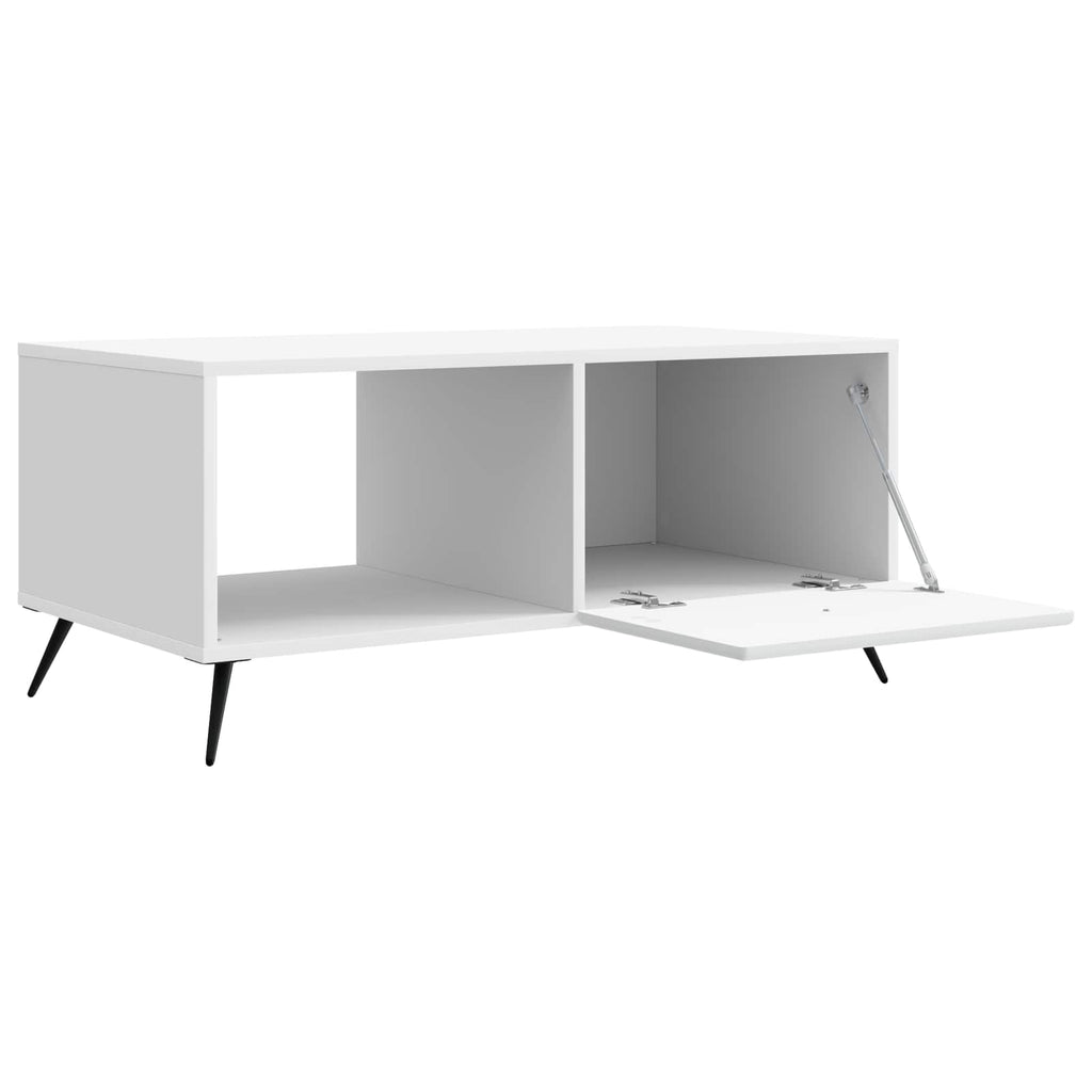 vidaXL Stolik kawowy Biały 90 x 50 x 40 cm Drewno inżynieryjne