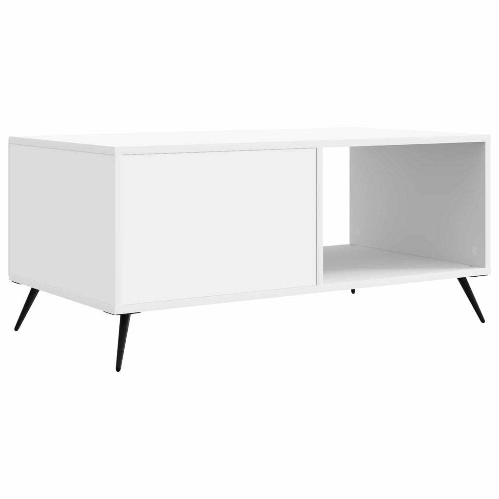 vidaXL Stolik kawowy Biały 90 x 50 x 40 cm Drewno inżynieryjne