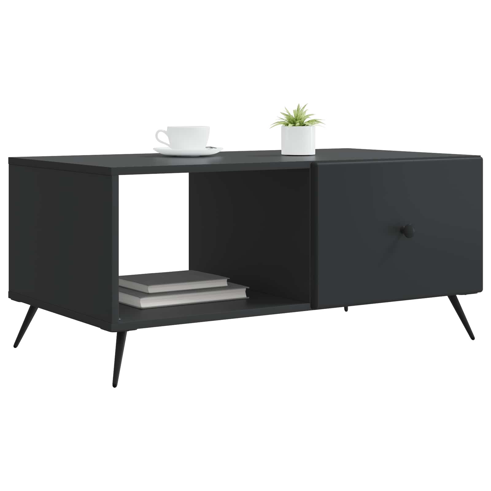 vidaXL Stolik kawowy Czarny 90 x 50 x 40 cm Drewno inżynieryjne