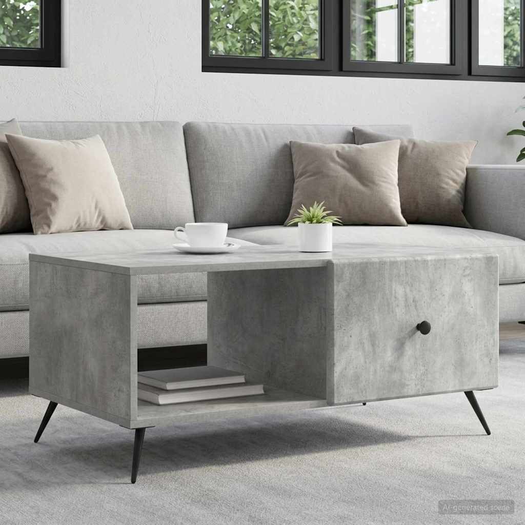 vidaXL Stolik kawowy Betonowy szary 90 x 50 x 40 cm