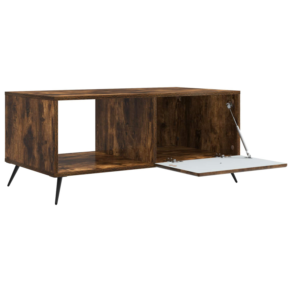 vidaXL Stolik kawowy Dąb wędzony 90 x 50 x 40 cm Drewno inżynieryjne