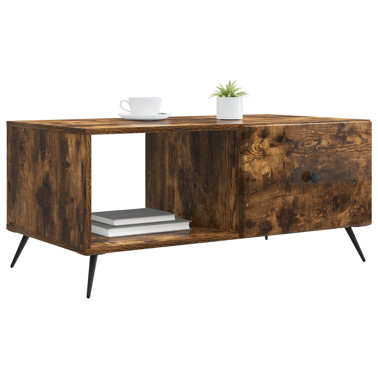 vidaXL Stolik kawowy Dąb wędzony 90 x 50 x 40 cm Drewno inżynieryjne