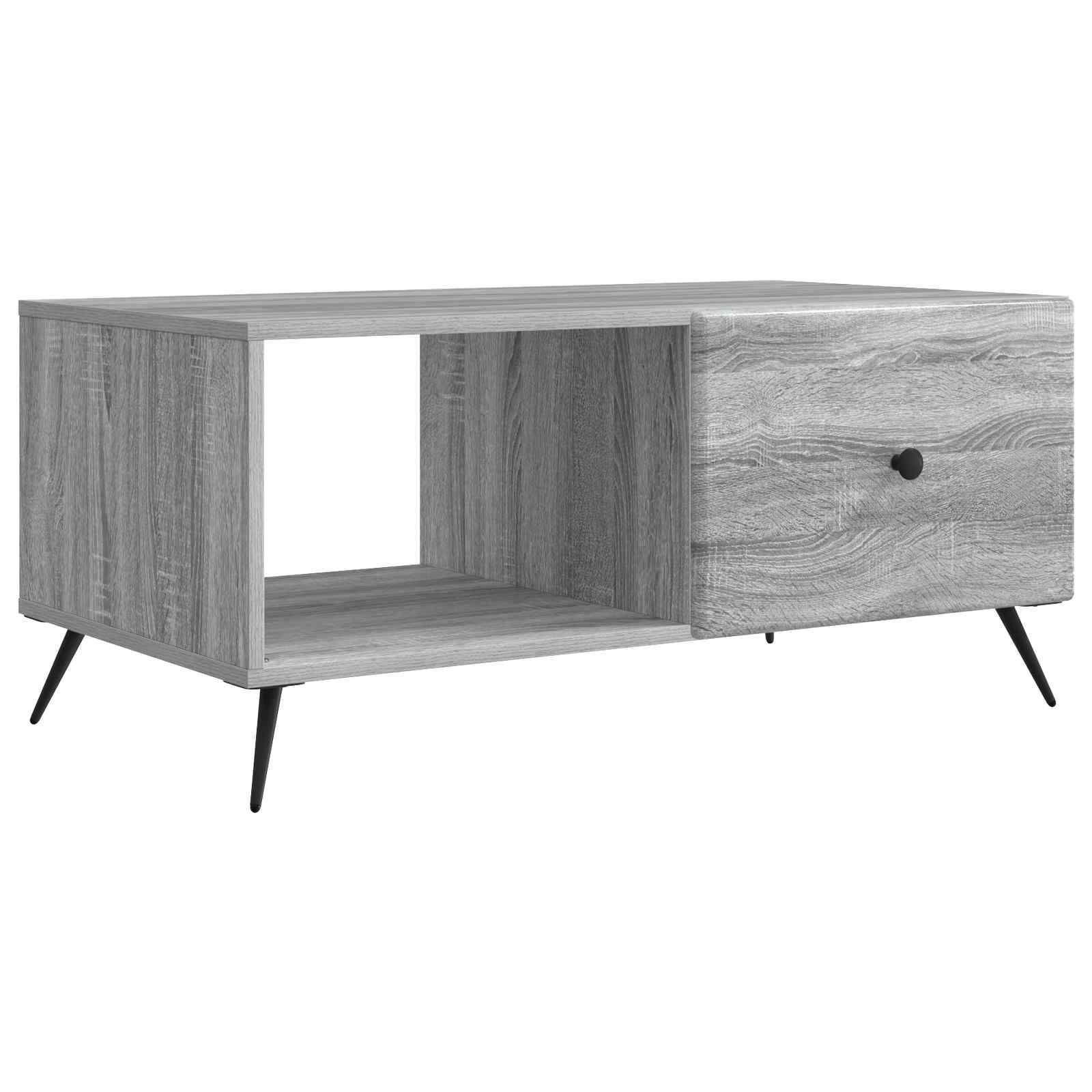 vidaXL Stolik kawowy Szary Sonoma 90 x 50 x 40 cm Drewno inżynieryjne