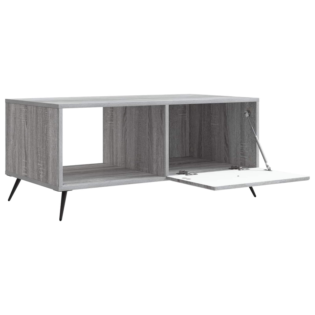 vidaXL Stolik kawowy Szary Sonoma 90 x 50 x 40 cm Drewno inżynieryjne