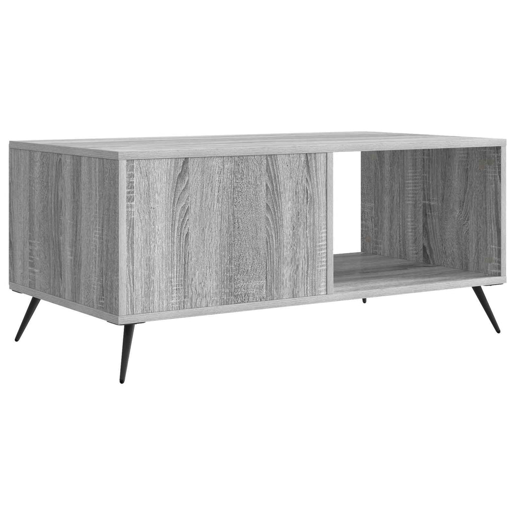 vidaXL Stolik kawowy Szary Sonoma 90 x 50 x 40 cm Drewno inżynieryjne