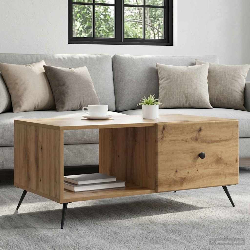 vidaXL Stolik kawowy Dąb artisan 90 x 50 x 40 cm Drewno inżynieryjne