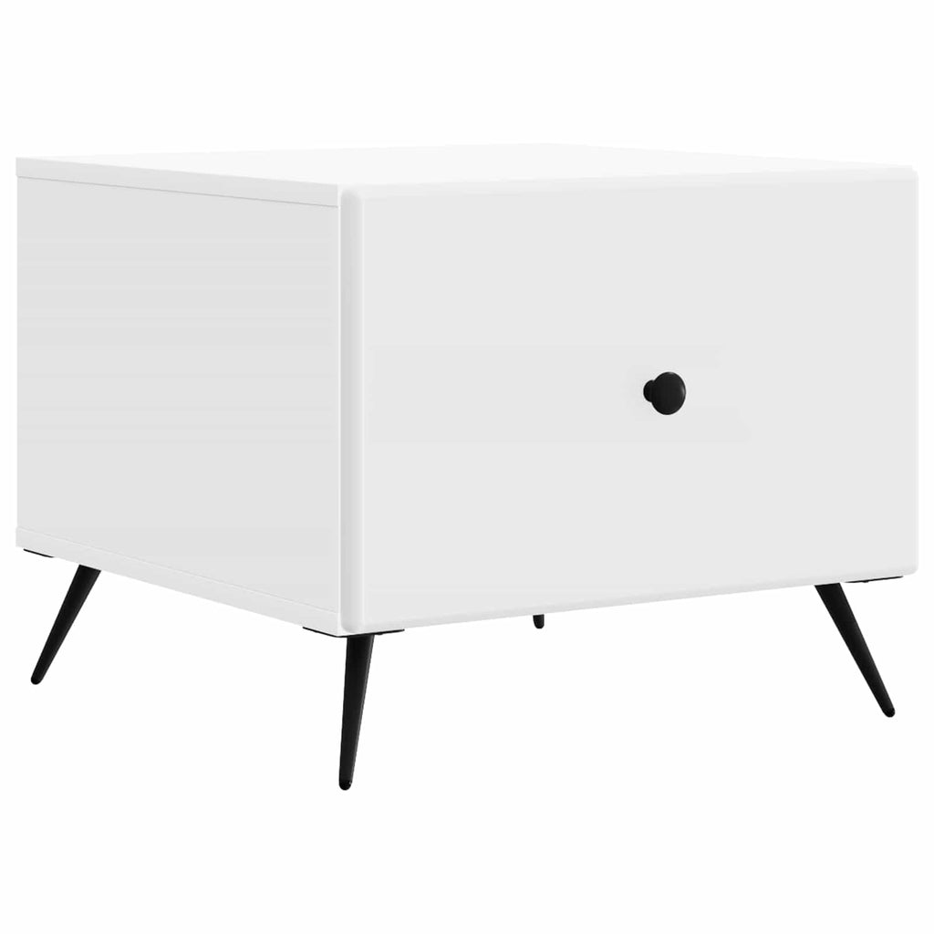 vidaXL Stolik kawowy Biały 49 x 50 x 40 cm Drewno inżynieryjne