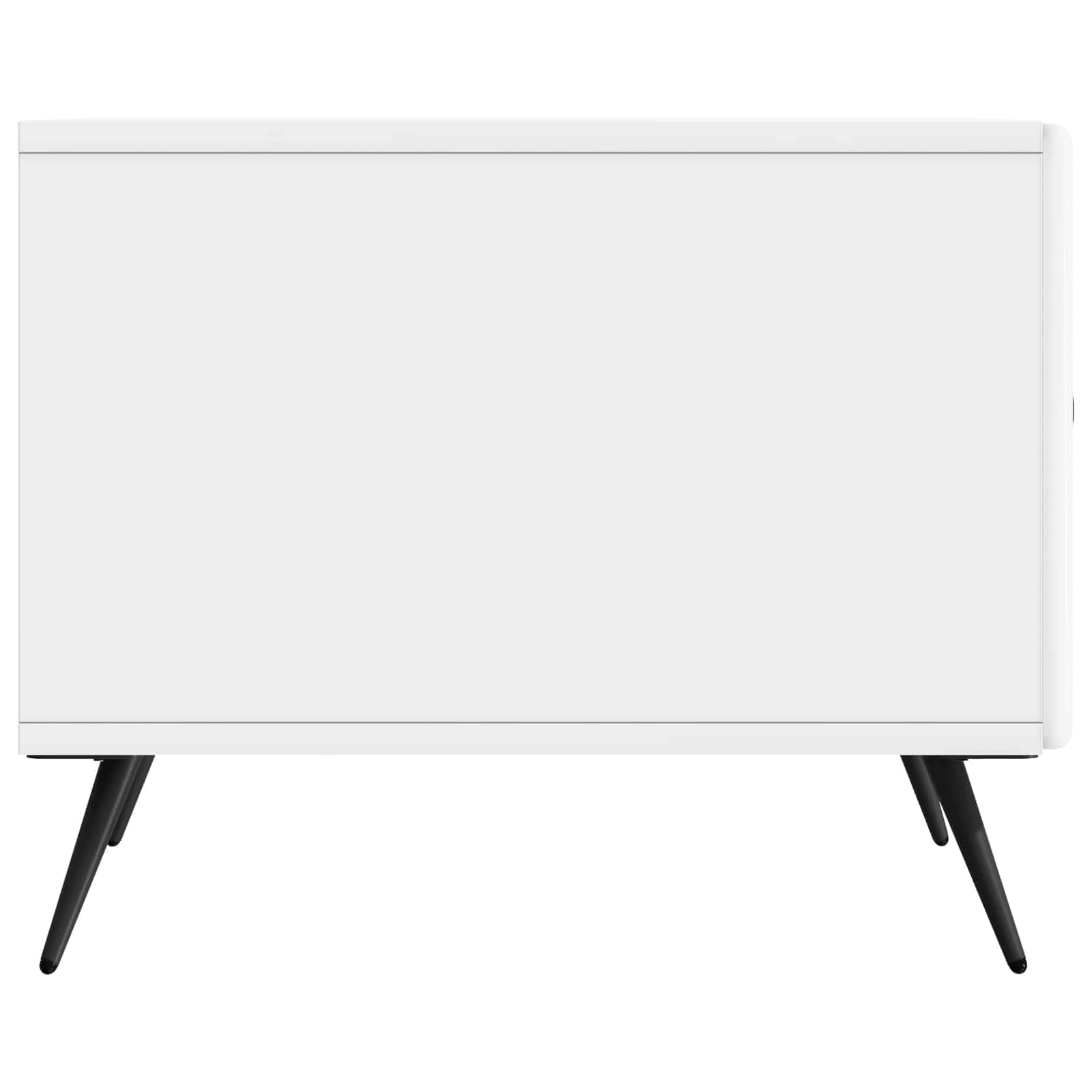vidaXL Stolik kawowy z szufladą Biały wysoki połysk 49 x 50 x 40 cm
