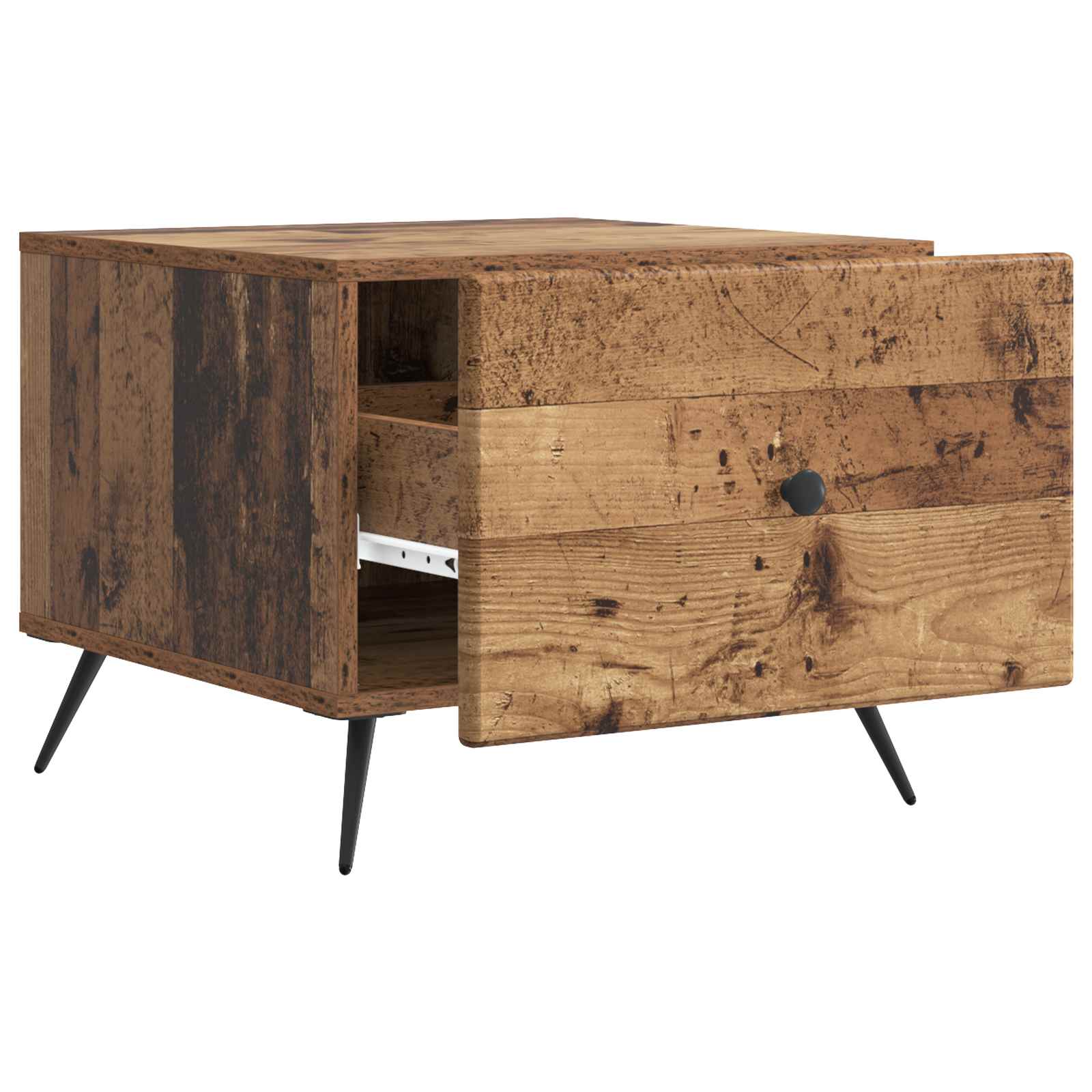 vidaXL Stolik kawowy Stare drewno 49 x 50 x 40 cm Drewno inżynieryjne