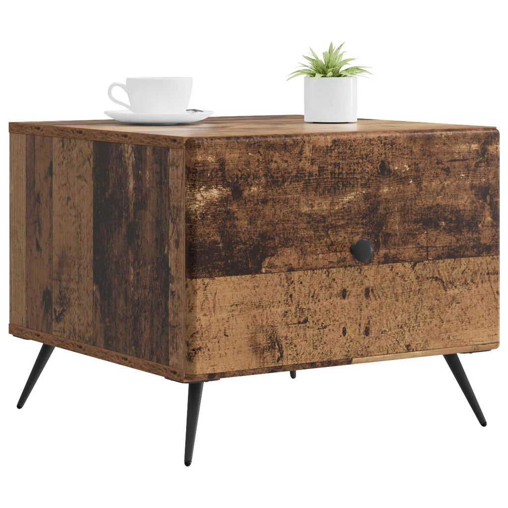 vidaXL Stolik kawowy Stare drewno 49 x 50 x 40 cm Drewno inżynieryjne