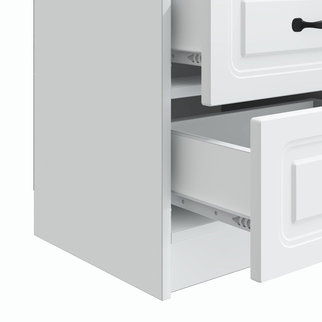 vidaXL Szafka Nocna z szufladą 2 pcs Biały 43 x 34,5 x 44,5 cm