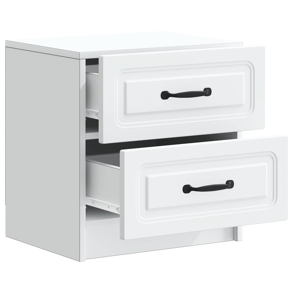 vidaXL Szafka Nocna z szufladą 2 pcs Biały 43 x 34,5 x 44,5 cm