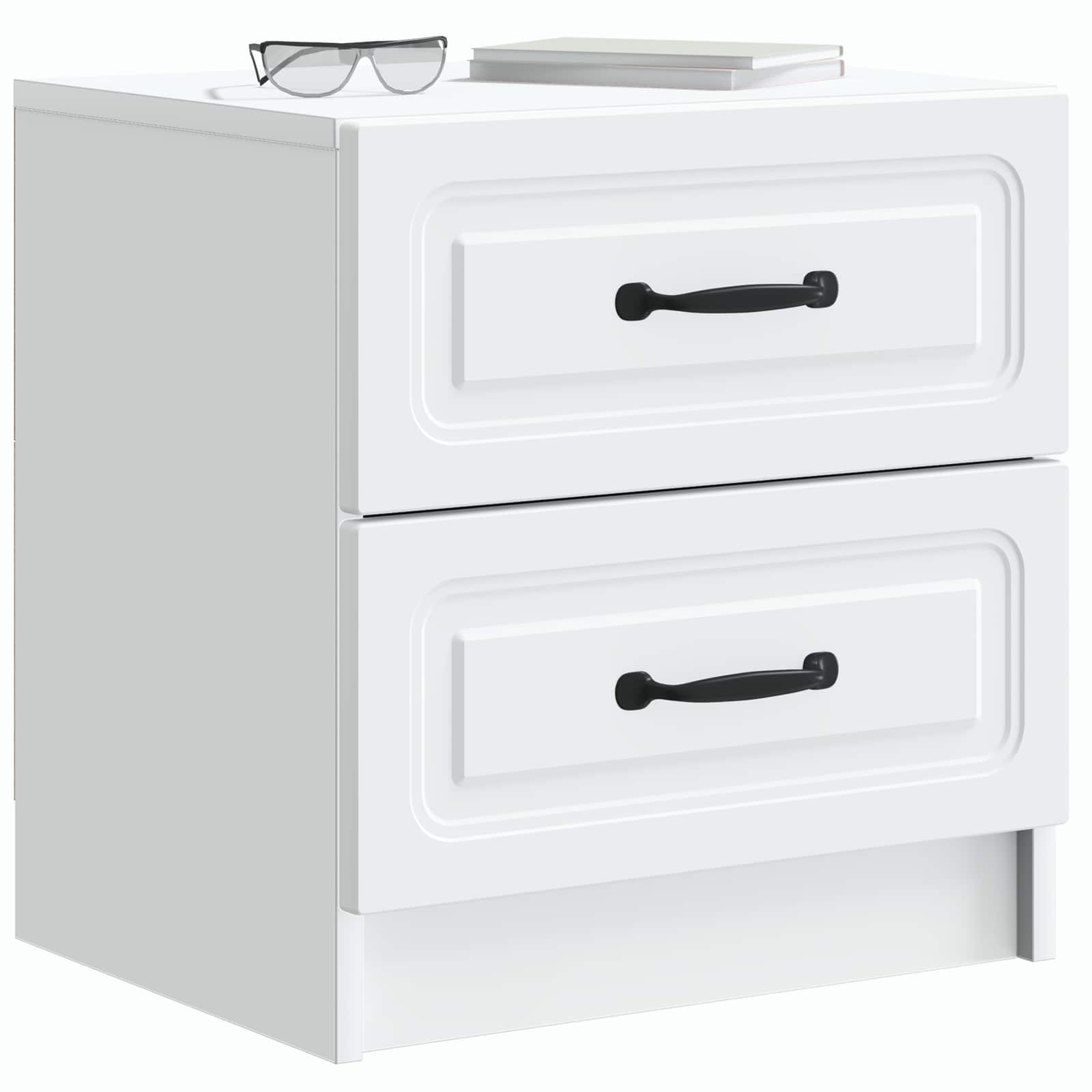 vidaXL Szafka Nocna z szufladą 2 pcs Biały 43 x 34,5 x 44,5 cm