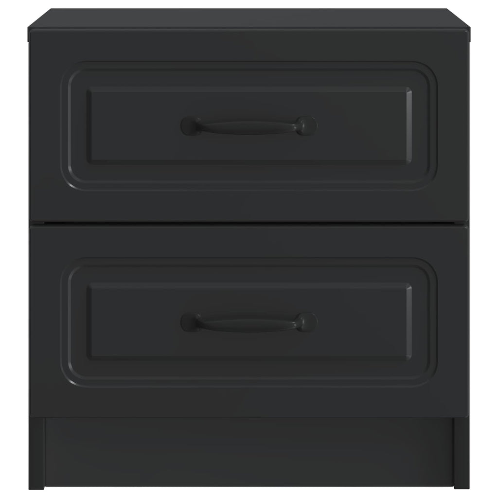 vidaXL Szafka Nocna z szufladą 2 pcs Czarny 43 x 34,5 x 44,5 cm