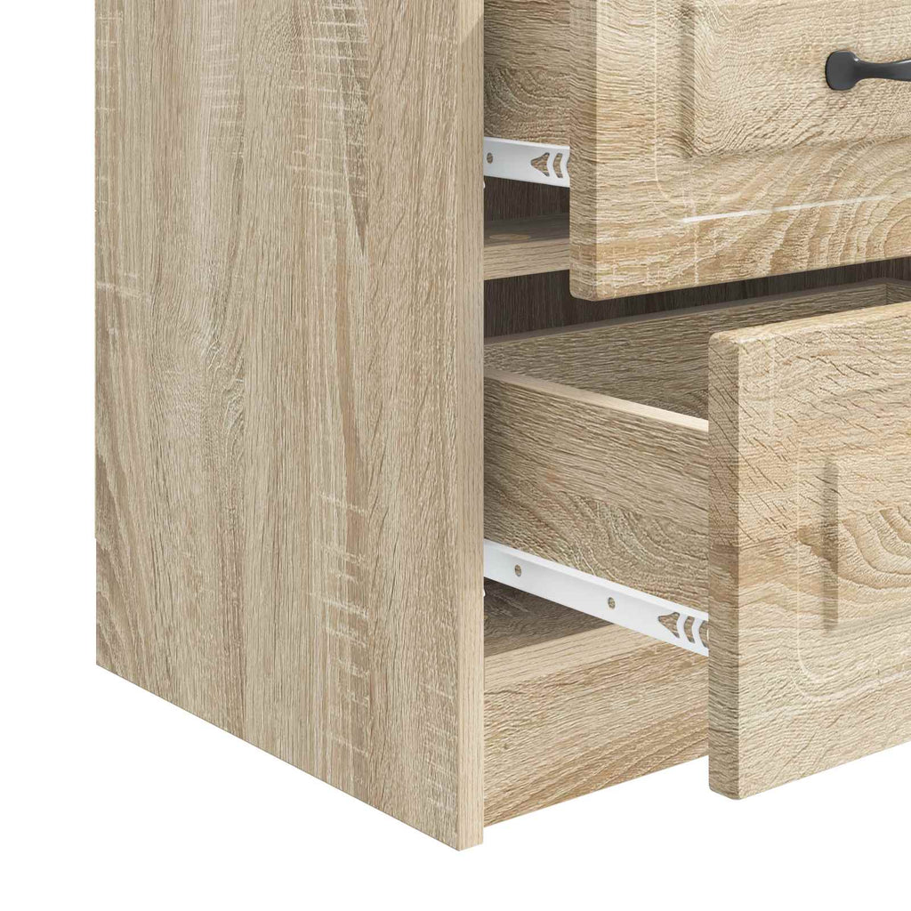 vidaXL Szafka Nocna z szufladą 2 pcs dąb Sonoma 43 x 34,5 x 44,5 cm