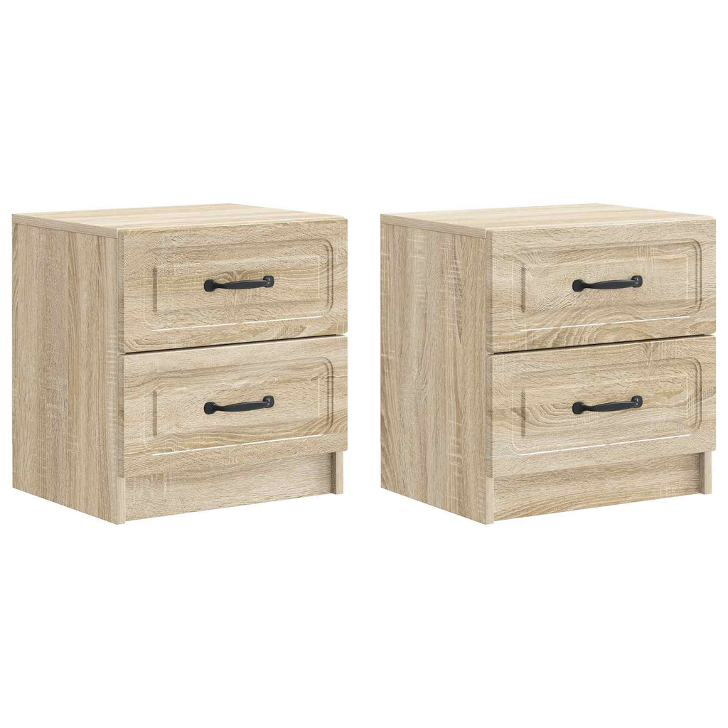 vidaXL Szafka Nocna z szufladą 2 pcs dąb Sonoma 43 x 34,5 x 44,5 cm