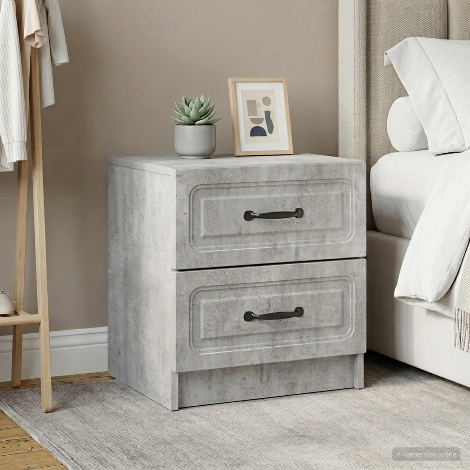 vidaXL Szafka Nocna 2 szt. Betonowy szary 43 x 34,5 x 44,5 cm