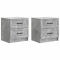 vidaXL Szafka Nocna 2 pcs Betonowy szary 43 x 34,5 x 44,5 cm