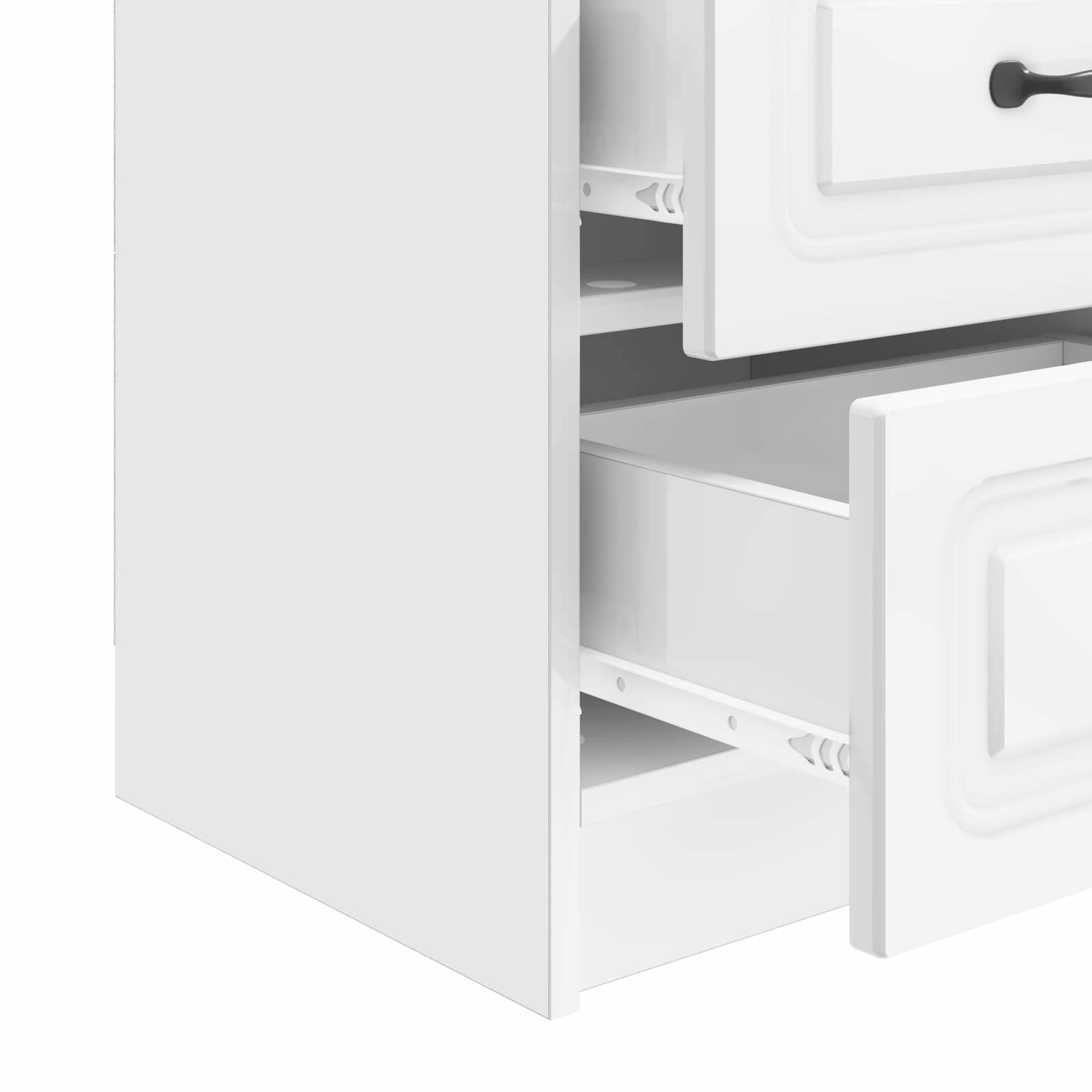 vidaXL Szafka Nocna 2 pcs Biały wysoki połysk 43 x 34,5 x 44,5 cm