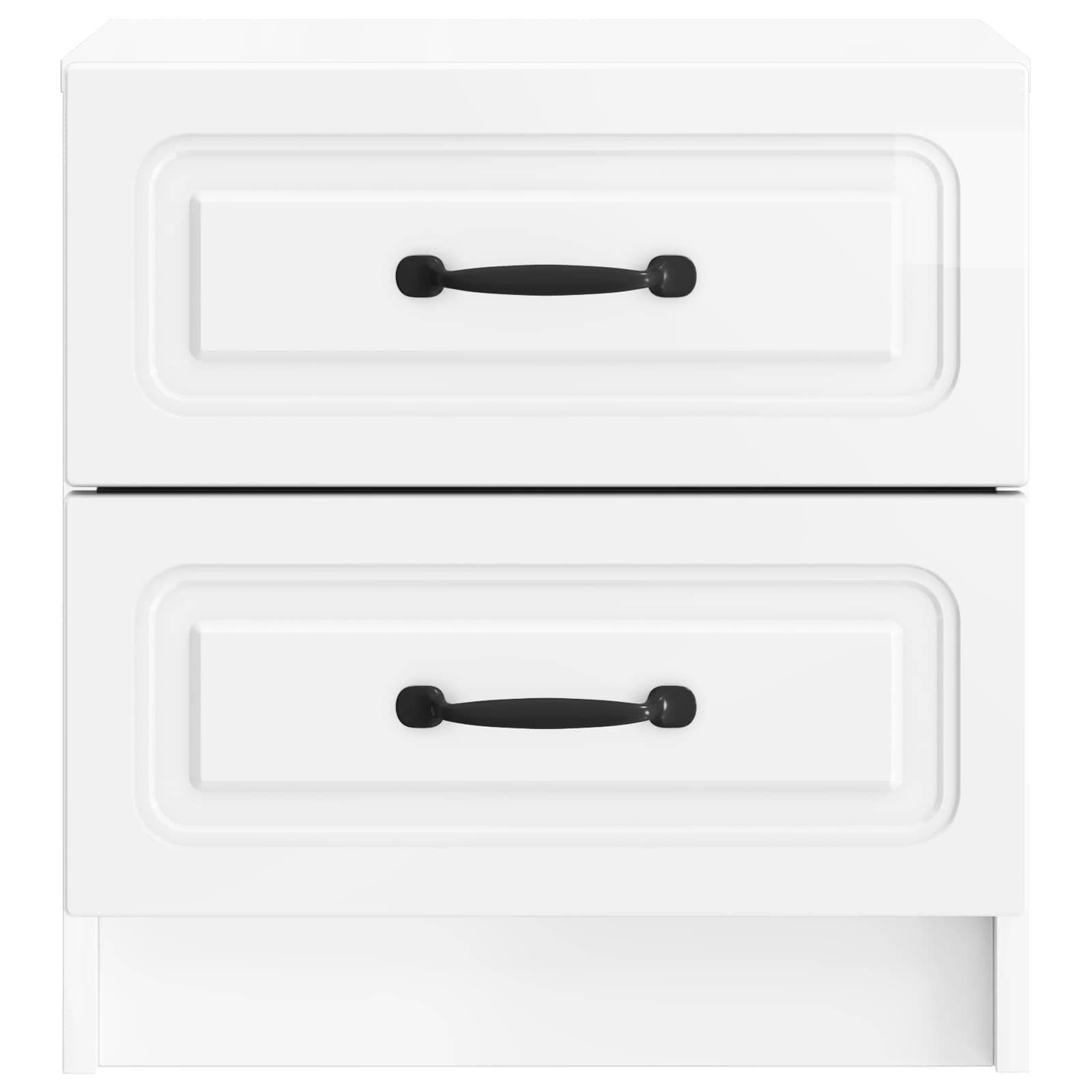 vidaXL Szafka Nocna 2 pcs Biały wysoki połysk 43 x 34,5 x 44,5 cm