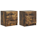 vidaXL Szafka Nocna z szufladą 2 pcs Dąb wędzony 43 x 34,5 x 44,5 cm