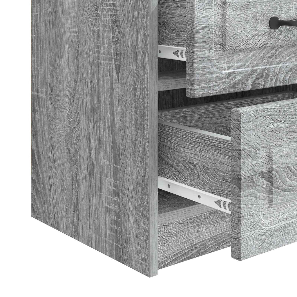 vidaXL Szafka Nocna z szufladą 2 pcs Szary Sonoma 43 x 34,5 x 44,5 cm