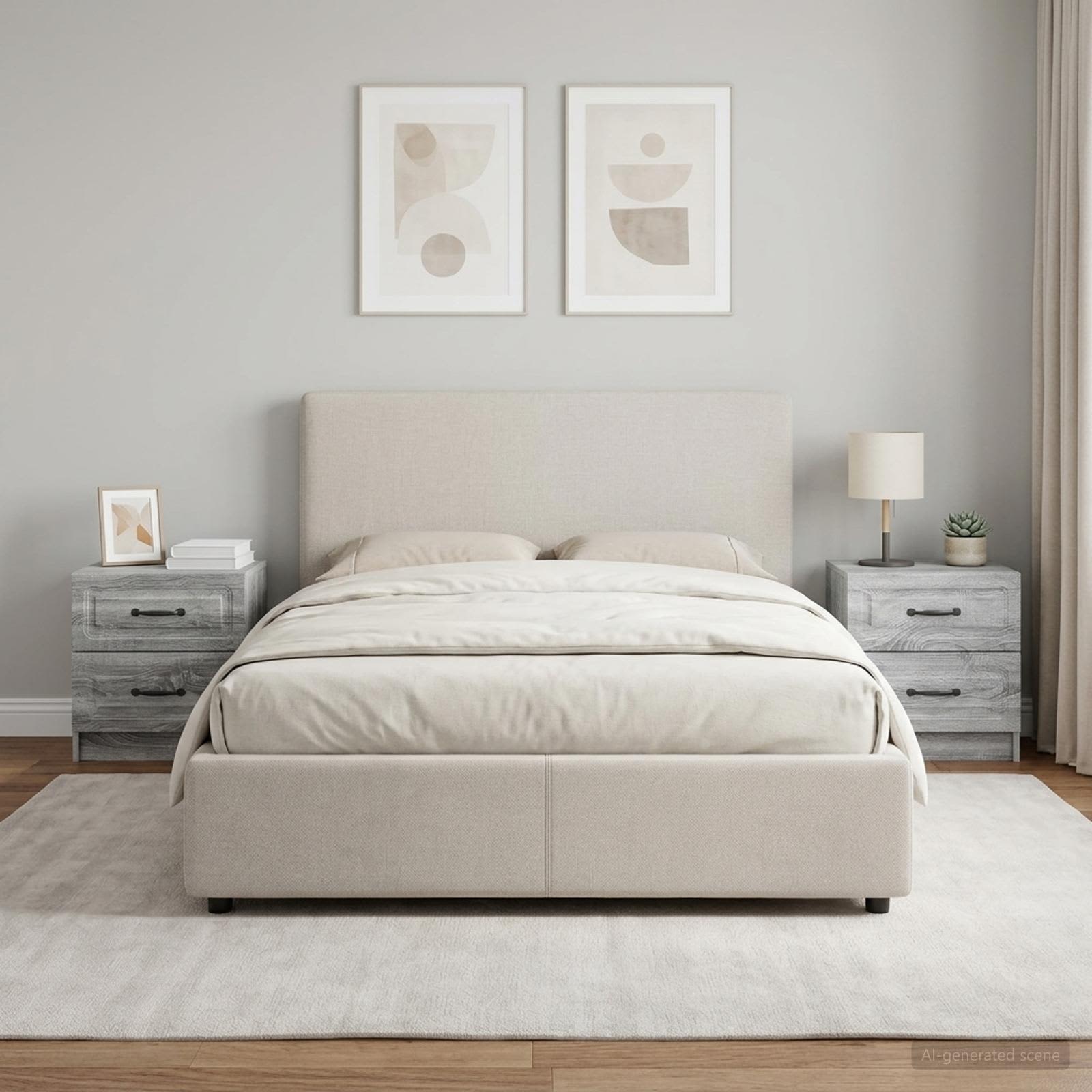 vidaXL Szafka Nocna 2 szt. Szary Sonoma 43 x 34,5 x 44,5 cm