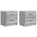 vidaXL Szafka Nocna z szufladą 2 pcs Szary Sonoma 43 x 34,5 x 44,5 cm