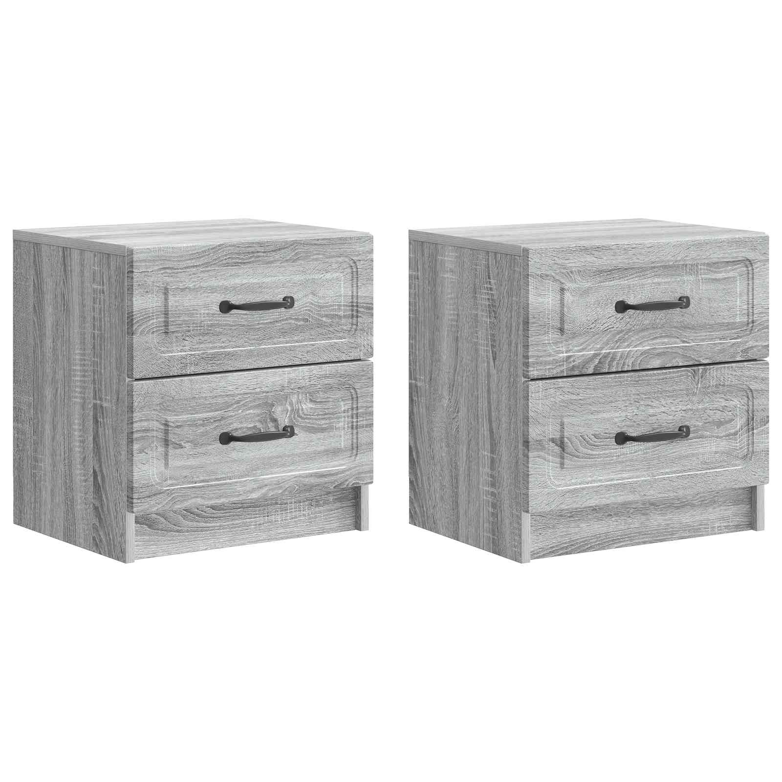 vidaXL Szafka Nocna z szufladą 2 pcs Szary Sonoma 43 x 34,5 x 44,5 cm