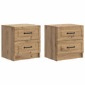 vidaXL Szafka Nocna z szufladą 2 pcs Dąb artisan 43 x 34,5 x 44,5 cm