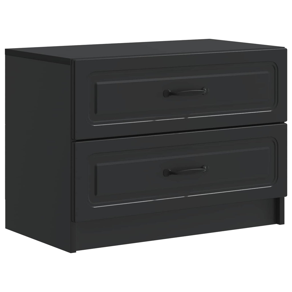 vidaXL Szafka Nocna Czarny 62 x 34,5 x 44,5 cm Drewno inżynieryjne