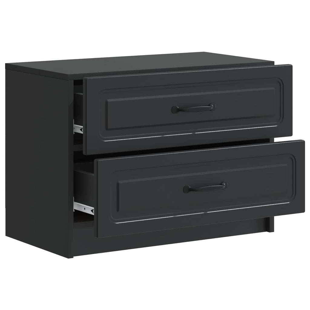 vidaXL Szafka Nocna Czarny 62 x 34,5 x 44,5 cm Drewno inżynieryjne