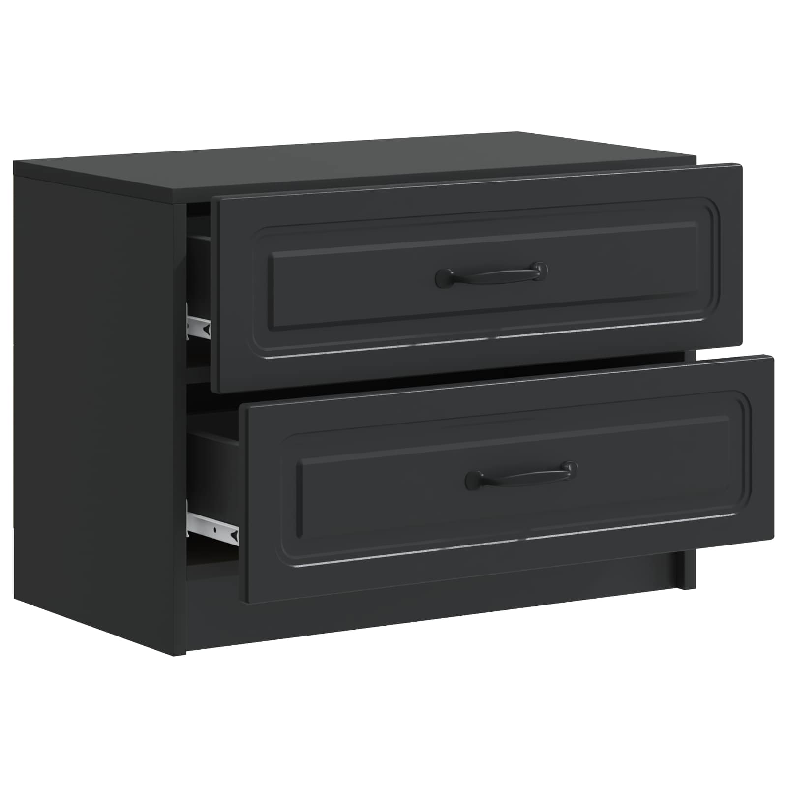 vidaXL Szafka Nocna Czarny 62 x 34,5 x 44,5 cm Drewno inżynieryjne