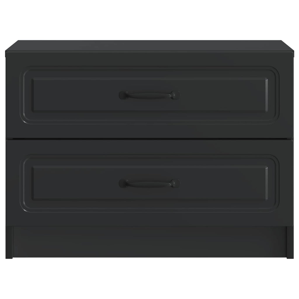 vidaXL Szafka Nocna Czarny 62 x 34,5 x 44,5 cm Drewno inżynieryjne