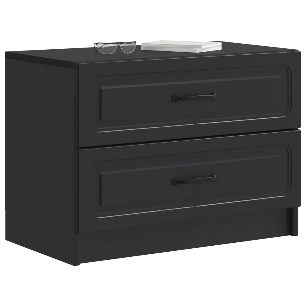 vidaXL Szafka Nocna Czarny 62 x 34,5 x 44,5 cm Drewno inżynieryjne