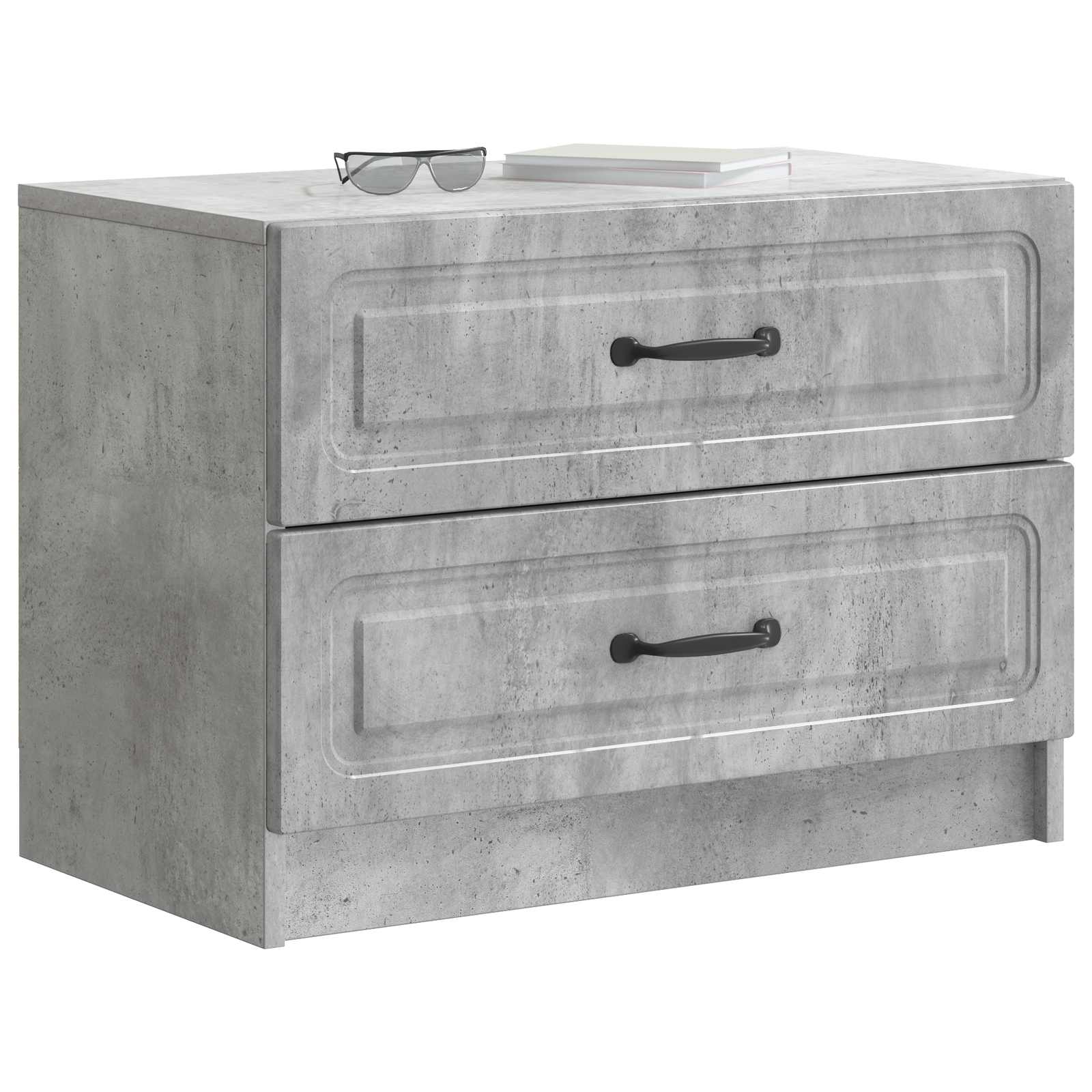 vidaXL Szafka Nocna z szufladą Betonowy szary 62 x 34,5 x 44,5 cm