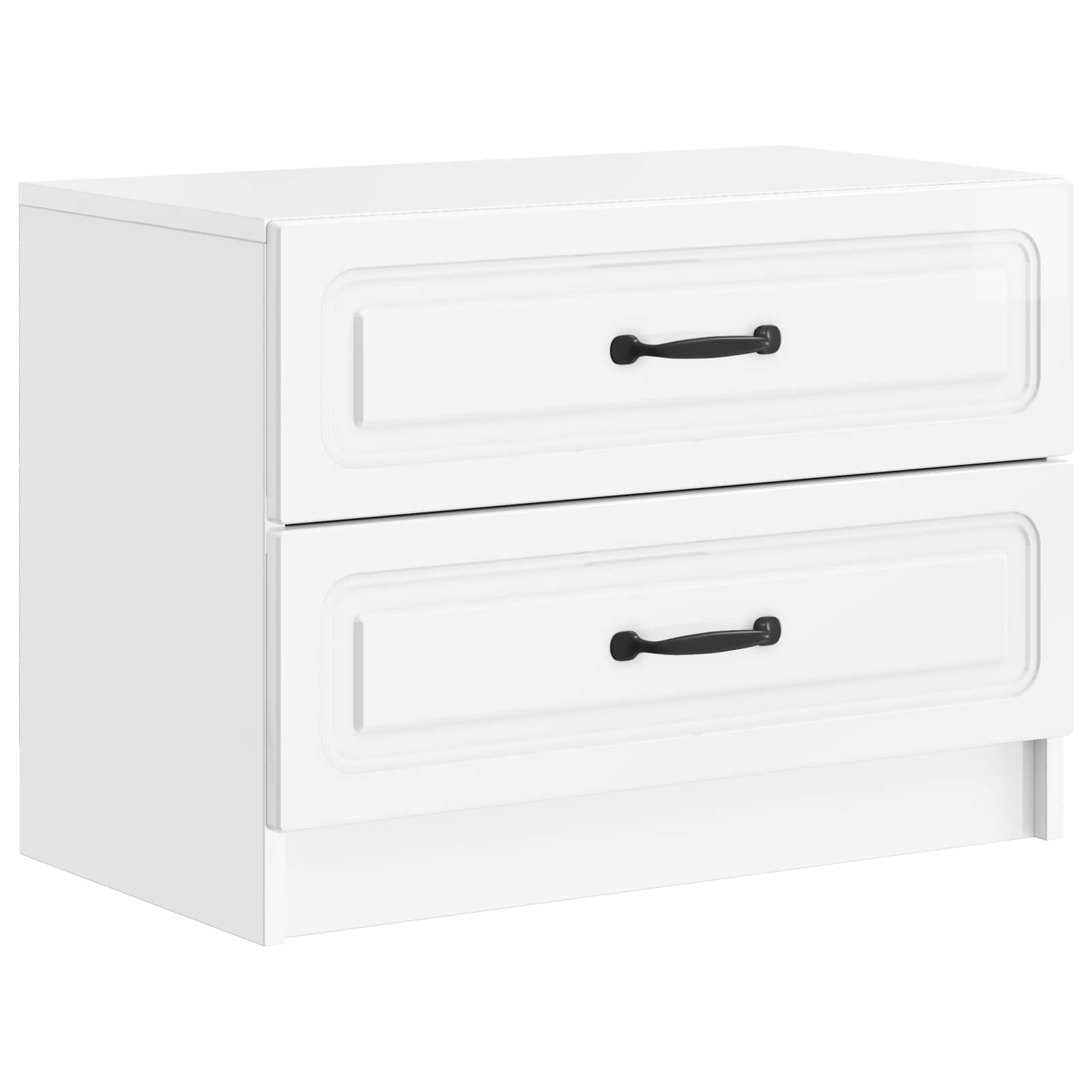vidaXL Szafka Nocna z szufladą Biały wysoki połysk 62 x 34,5 x 44,5 cm