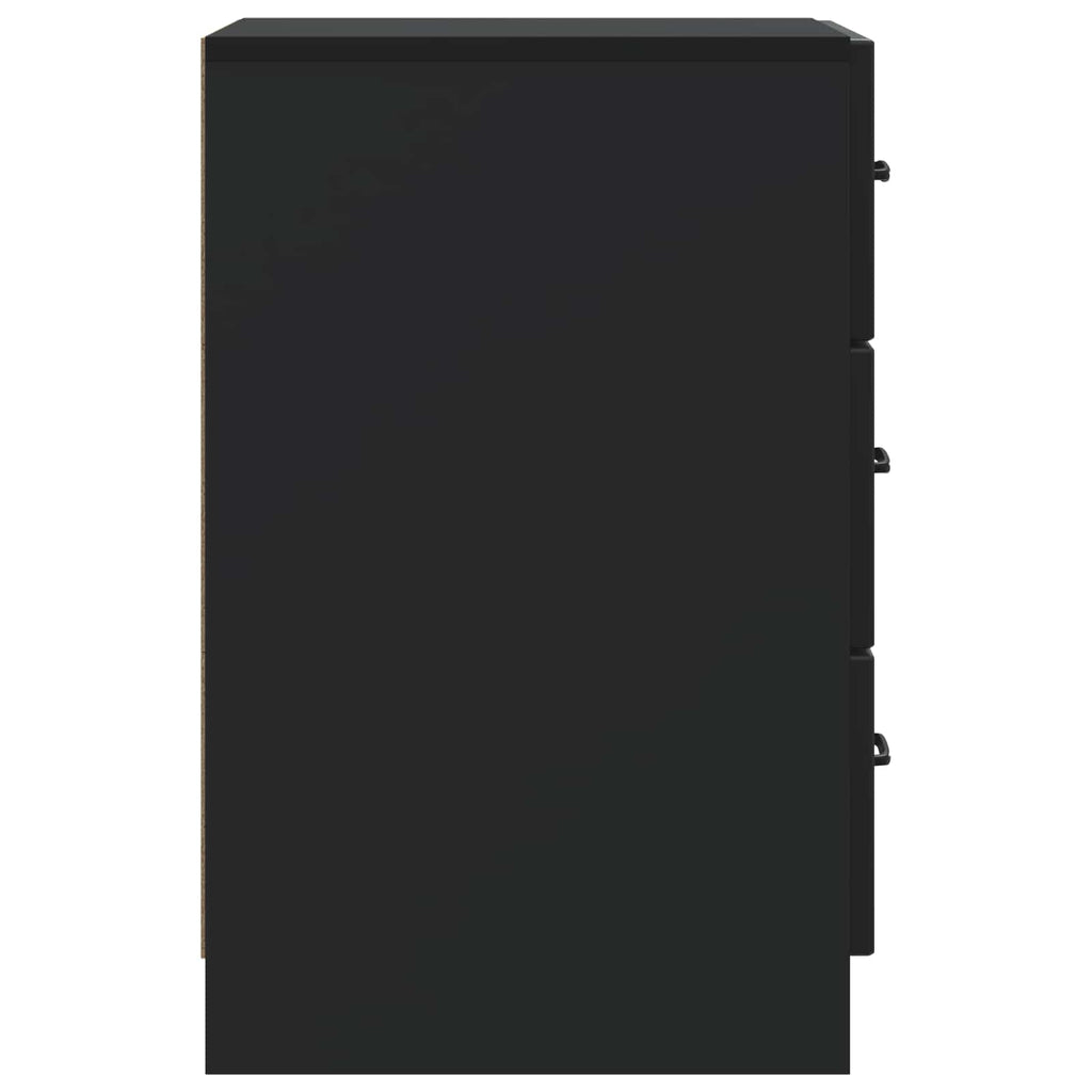 vidaXL Szafka Nocna Czarny 43 x 41 x 63,5 cm Drewno inżynieryjne