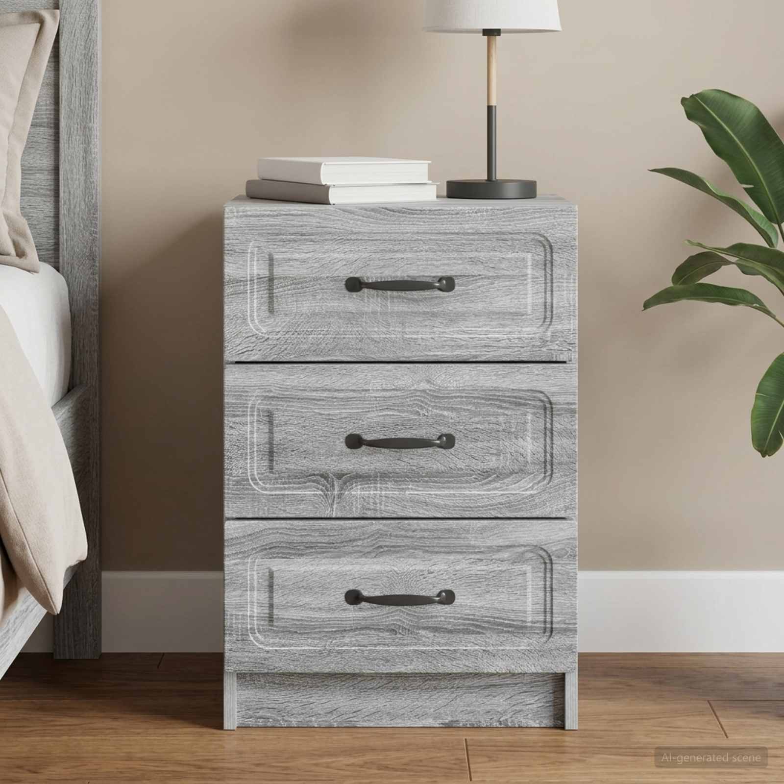 vidaXL Szafka Nocna Szary Sonoma 43 x 41 x 63,5 cm Drewno inżynieryjne