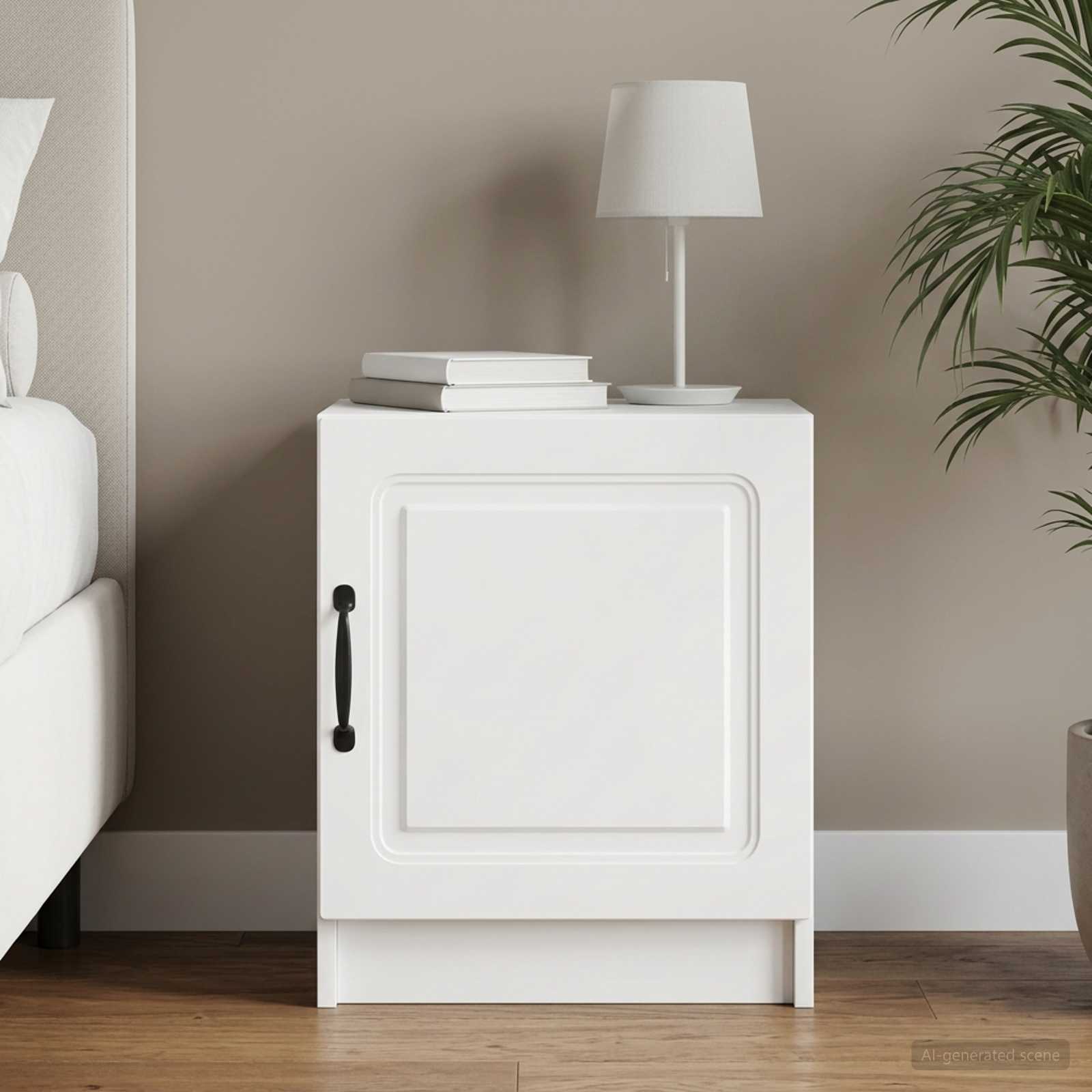 vidaXL Szafka Nocna Biały 43 x 34,5 x 47 cm Drewno inżynieryjne