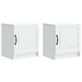vidaXL Szafka Nocna 2 pcs Biały 43 x 34,5 x 47 cm Drewno inżynieryjne