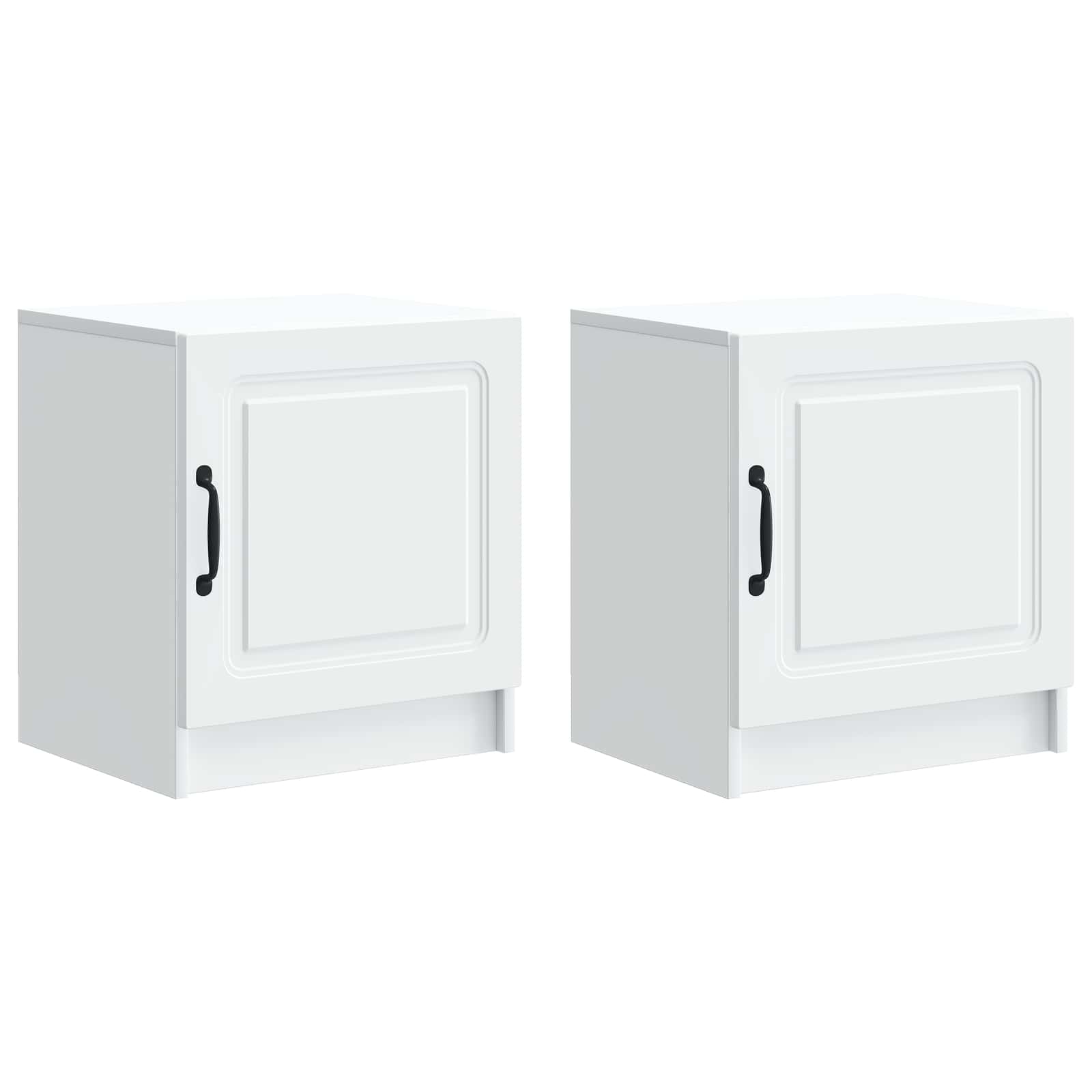 vidaXL Szafka Nocna 2 pcs Biały 43 x 34,5 x 47 cm Drewno inżynieryjne