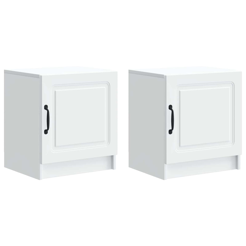 vidaXL Szafka Nocna 2 pcs Biały 43 x 34,5 x 47 cm Drewno inżynieryjne